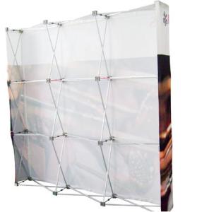 Tension Fabric Pop-up Display single sided rear view