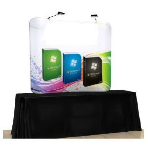 Table Top Curved Tension Fabric System